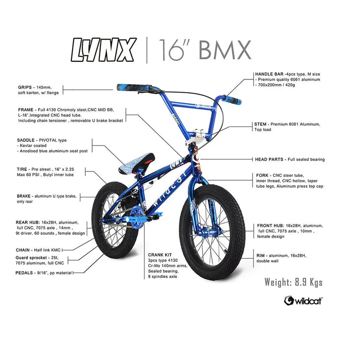 Lynx 16" BMX Blue