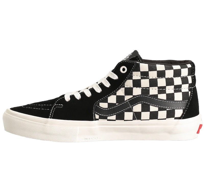 Vans Skate Grosso Mid Shoes (Checkerboard Black / Marshmallow) — Albe's BMX